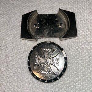 VINTAGE West Coast Choppers Belt Buckle and Lighter RARE!!